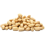 A pile of blanched peanuts.