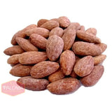 A pile of roasted almonds.