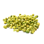 A pile of dried green peas.