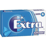 Pack of Wrigley’s Extra peppermint sugar-free chewing gum.