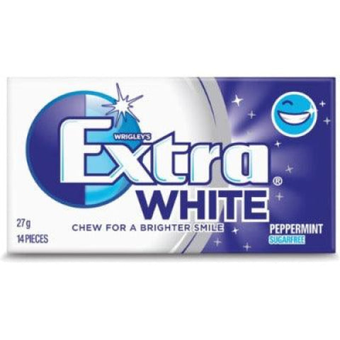 Wrigleys Extra White Peppermint 27g X 24 - nutsandsweets.com.au