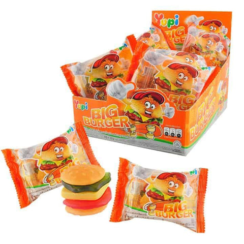 YUPI Big Burger Gummy lollies - 32g (x18 pack) - nutsandsweets.com.au