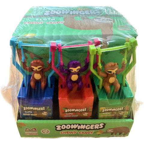 Zoowingers Swinging Sloth - Chewy Candy 14g (12 pack) - nutsandsweets.com.au